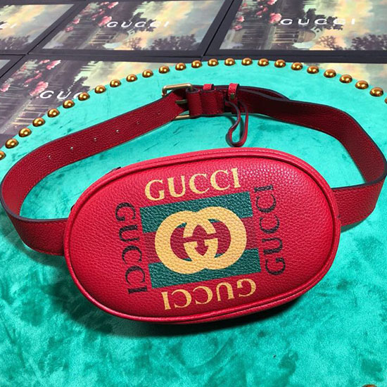 Gucci Leather Belt Bag Red 476434