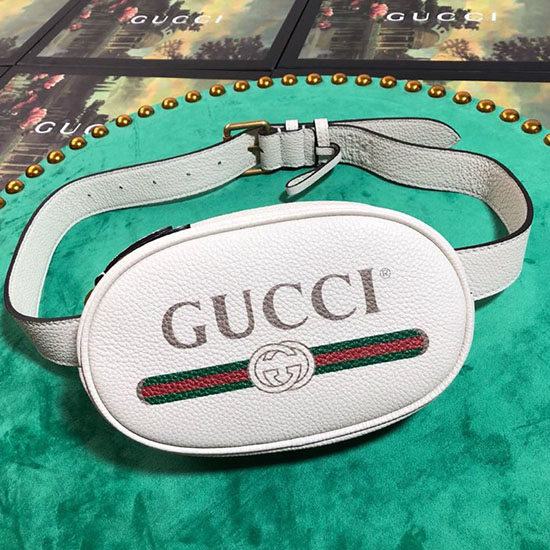 Gucci Leather Belt Bag White 476434