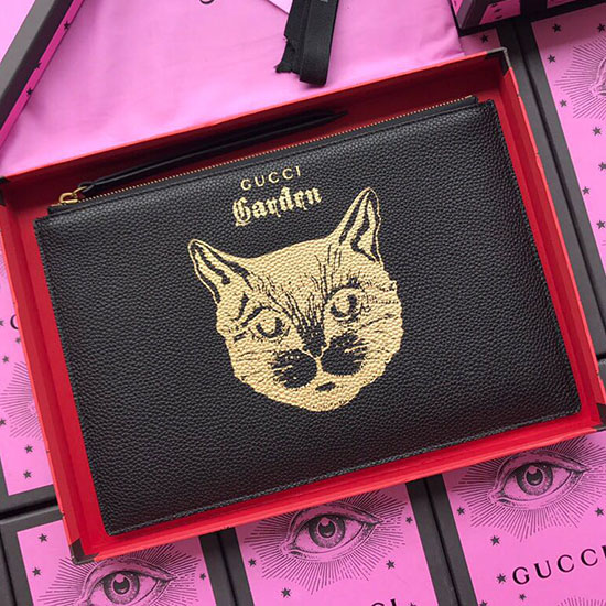 Gucci Leather Pouch Black 516928