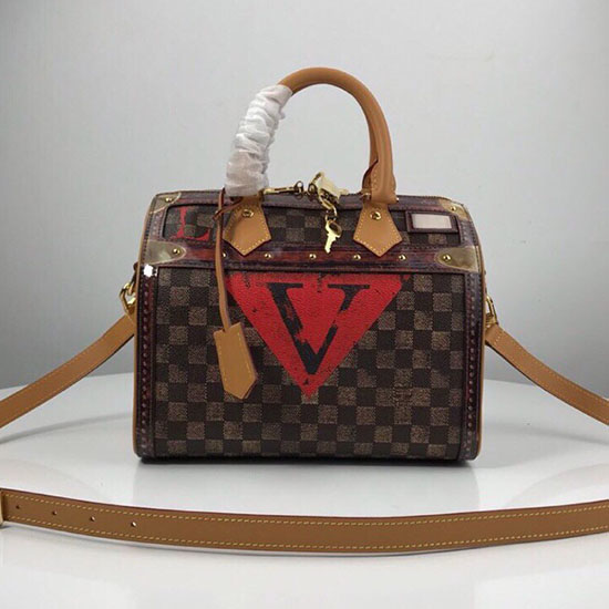 Louis Vuitton Damier Ebene Canvas Speedy 25 N52249