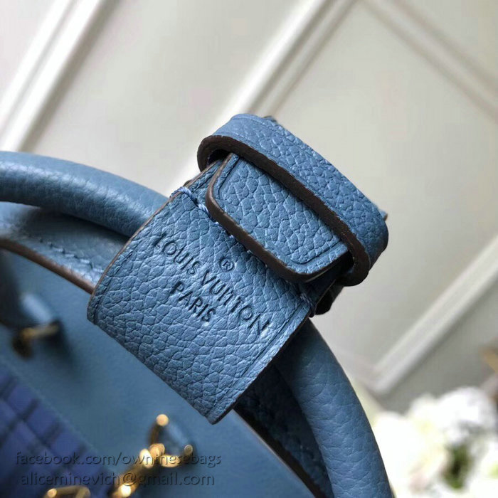 Louis Vuitton Monogram Empreinte Montaigne MM Blue M41048