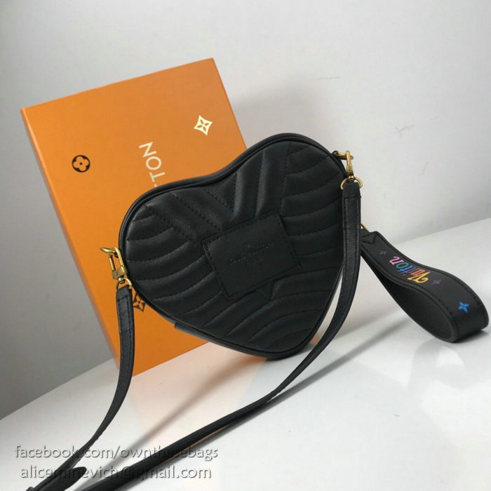 Louis Vuitton Smooth Calfskin Heart Bag New Wave Noir M52794
