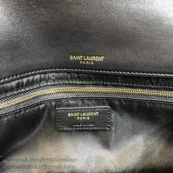 Saint Laurent Medium Jamie Bag in Black Lambskin Patchwork 515821