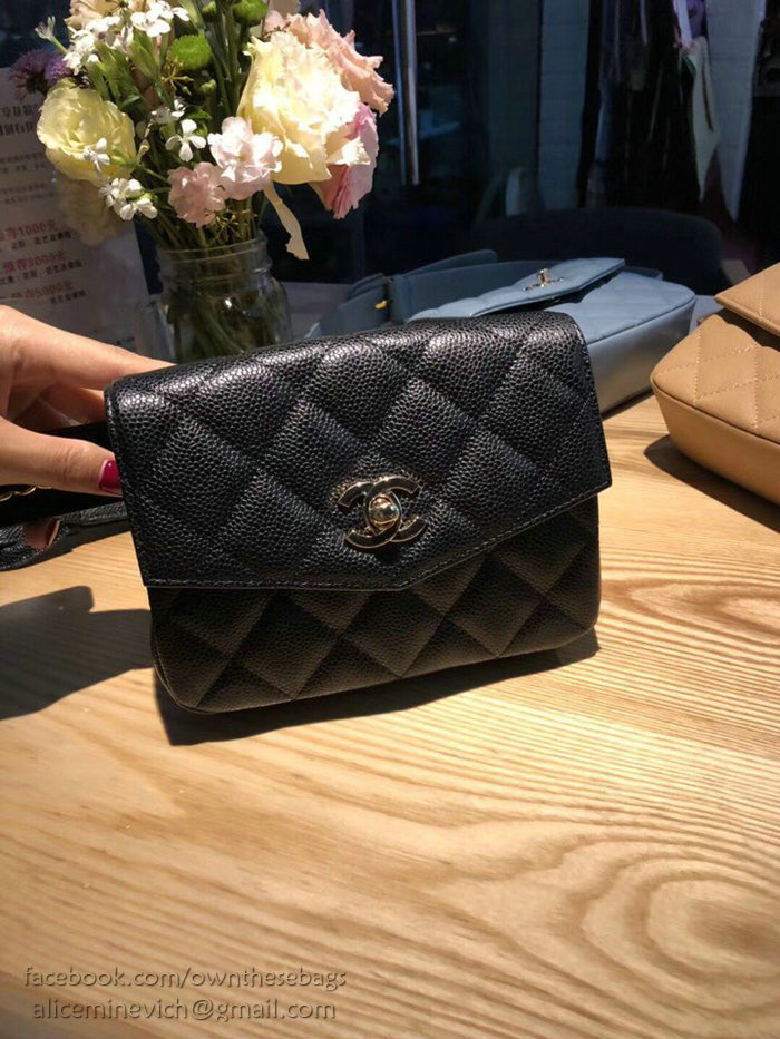 Chanel Caviar Leather Belt Bag Black A14031