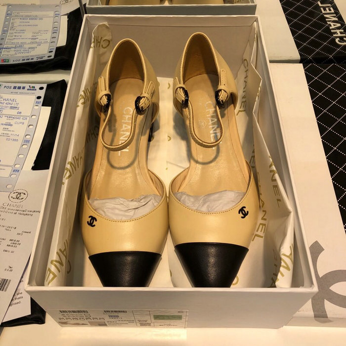 Chanel Lambskin Sandals Beige C32604