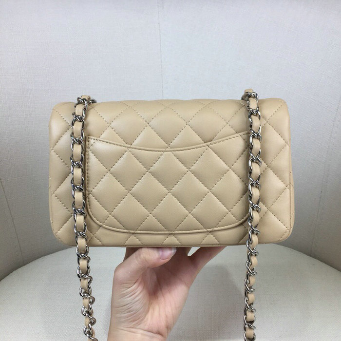 Classic Chanel Lambskin Small Flap Bag Beige CF1116