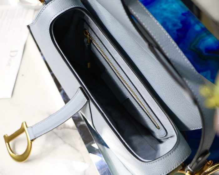 Dior Grained Calfskin Saddle Bag Blue M9001