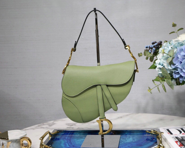 Dior Grained Calfskin Saddle Bag Green M9001