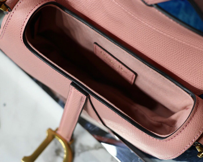 Dior Grained Calfskin Saddle Bag Pink M9001