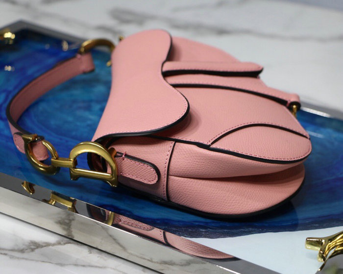 Dior Grained Calfskin Saddle Bag Pink M9001