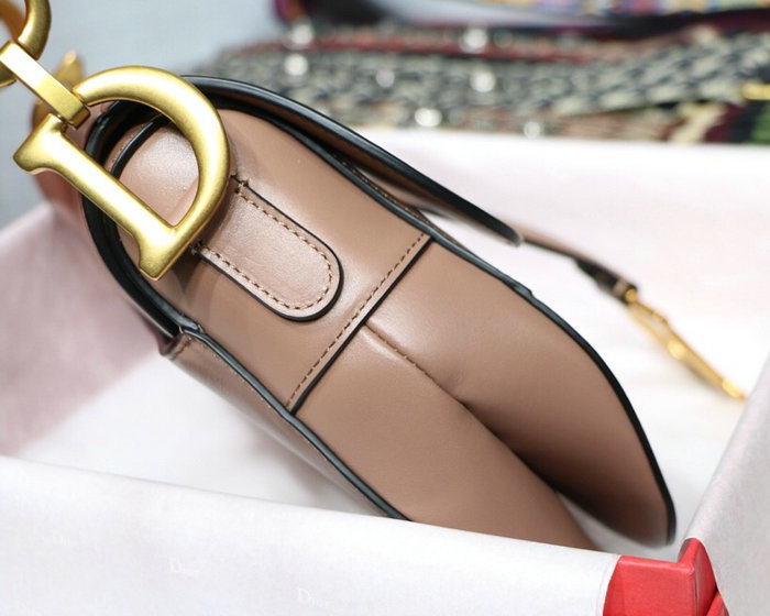 Dior Smooth Calfskin Saddle Bag Nude M9001