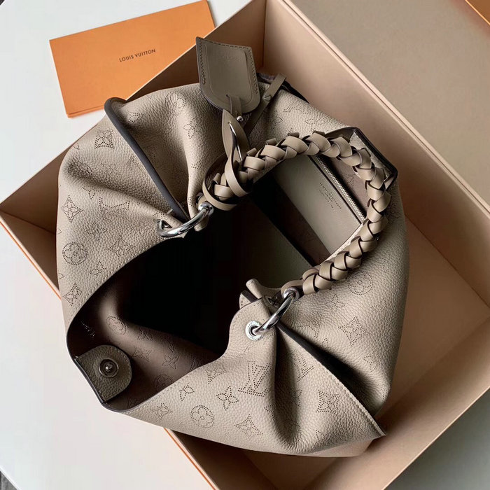 Louis Vuitton Mahina Leather Carmel Grey M53188