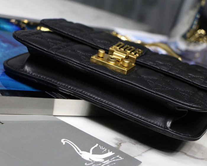 Dior Addict Lambskin Flap Bag Black D42001