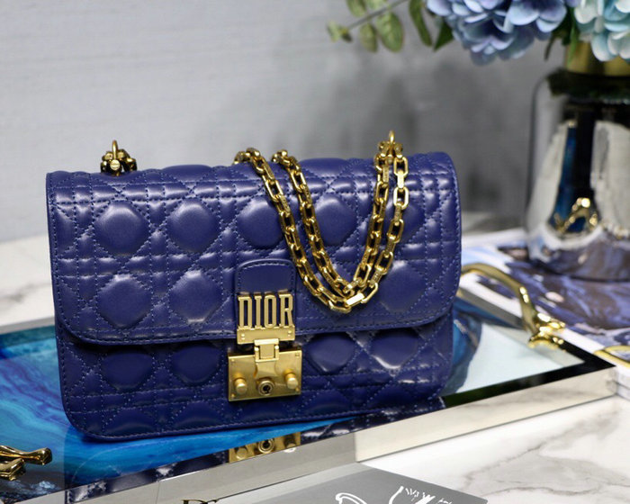 Dior Addict Lambskin Flap Bag Blue D42001