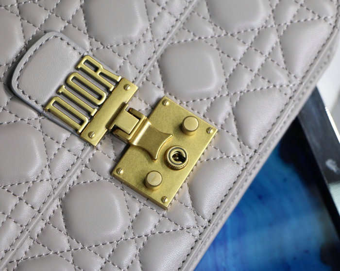 Dior Addict Lambskin Flap Bag Grey D42001