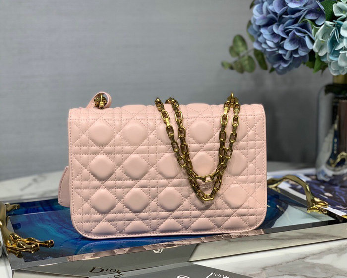 Dior Addict Lambskin Flap Bag Pink D42001