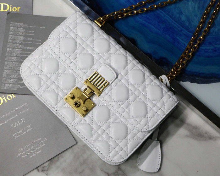 Dior Addict Lambskin Flap Bag White D42001