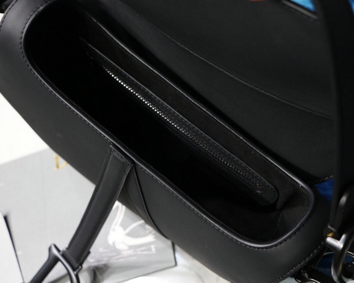 Dior Grained Calfskin Saddle Bag Black M9001