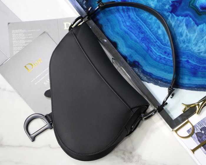 Dior Grained Calfskin Saddle Bag Black M9001
