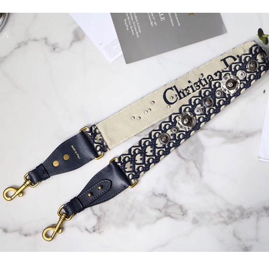 Dior Oblique Shoulder Strap Blue DS05