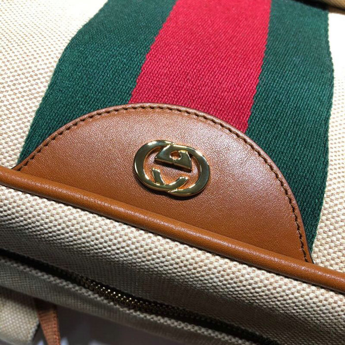 Gucci Vintage Canvas Backpack Beige 575063