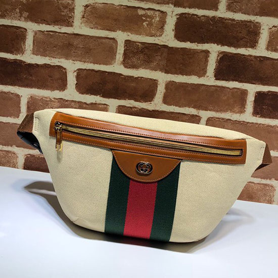 Gucci Vintage Canvas Belt Bag Beige 575082