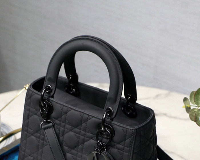 Lady Dior Ultra-Matte Bag Black D92401