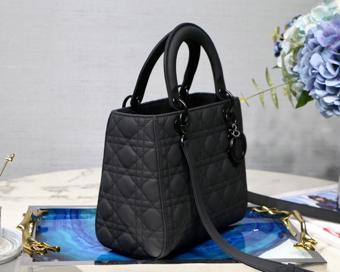 Lady Dior Ultra-Matte Bag Black D92401