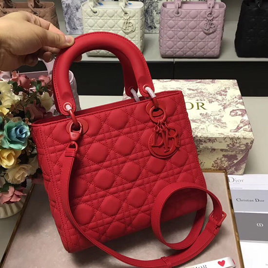 Lady Dior Ultra-Matte Bag Red D92401