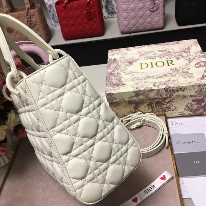 Lady Dior Ultra-Matte Bag White D92401