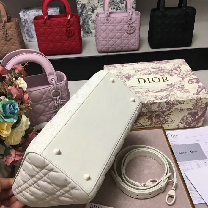 Lady Dior Ultra-Matte Bag White D92401