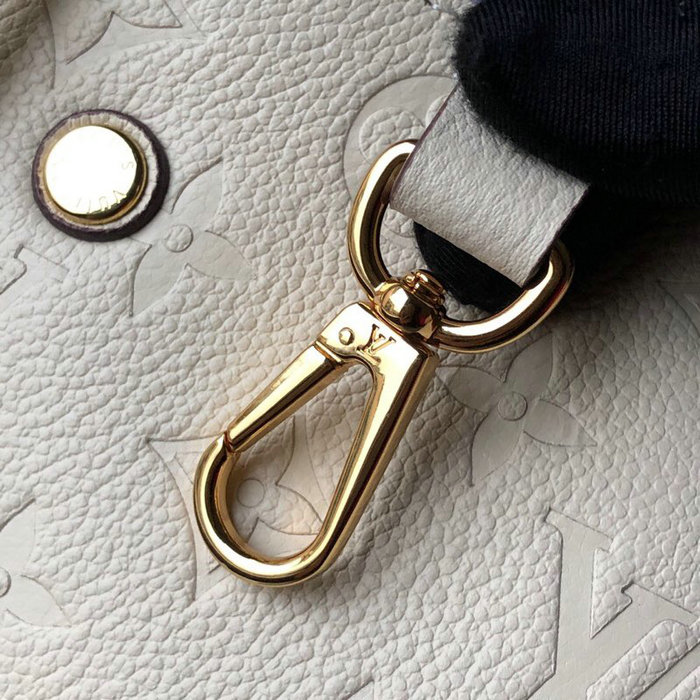 Louis Vuitton Monogram Empreinte Montaigne MM Cream M41048
