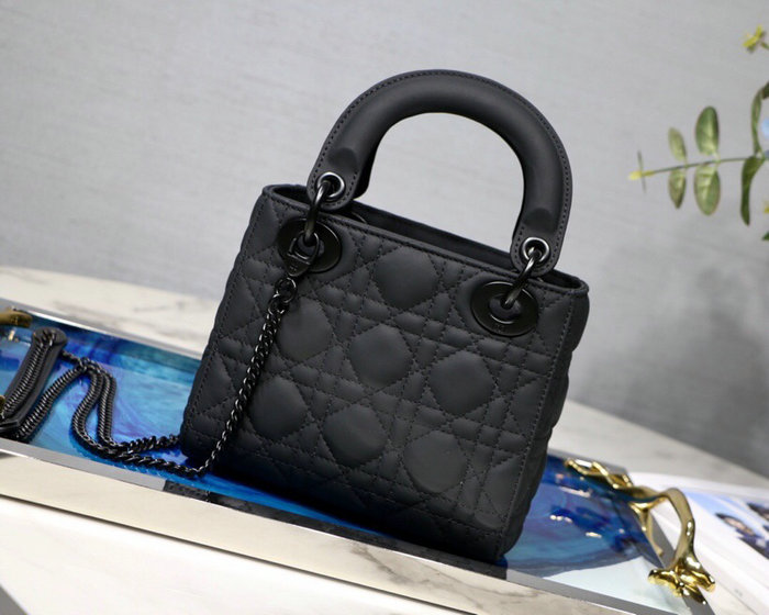 Mini Lady Dior Ultra-Matte Bag Black D91702