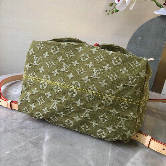 Louis Vuitton Monogram Denim Backpack Green M44460