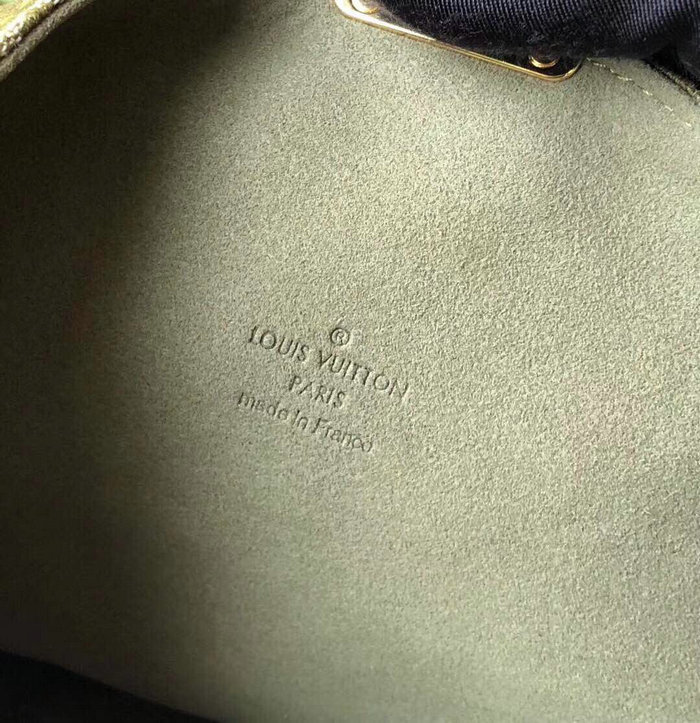 Louis Vuitton Monogram Denim Clutch Bag Green M44472