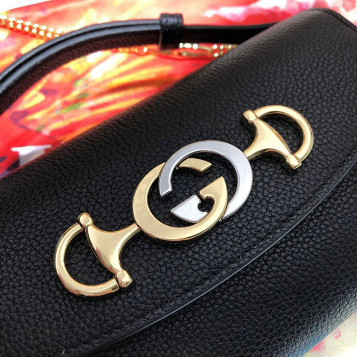 Gucci Zumi Grainy Leather Mini Shoulder Bag Black 564718