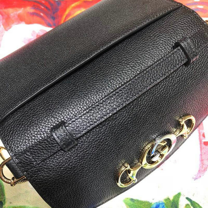 Gucci Zumi Grainy Leather Mini Shoulder Bag Black 564718