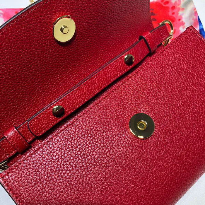 Gucci Zumi Grainy Leather Mini Shoulder Bag Red 564718