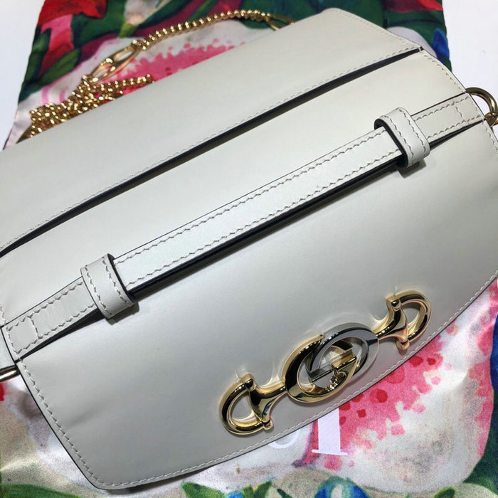 Gucci Zumi Smooth Leather Mini Shoulder Bag White 564718