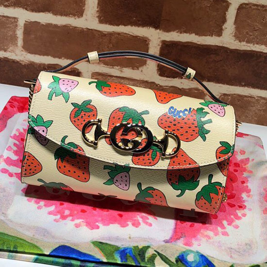Gucci Zumi Strawberry Print Mini Bag 564718