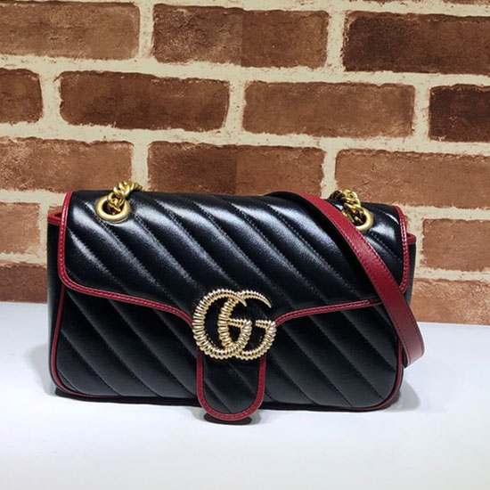 Gucci GG Marmont small shoulder bag Black 443497