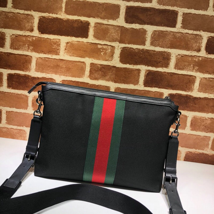 Gucci Black Canvas Messenger Bag 523335