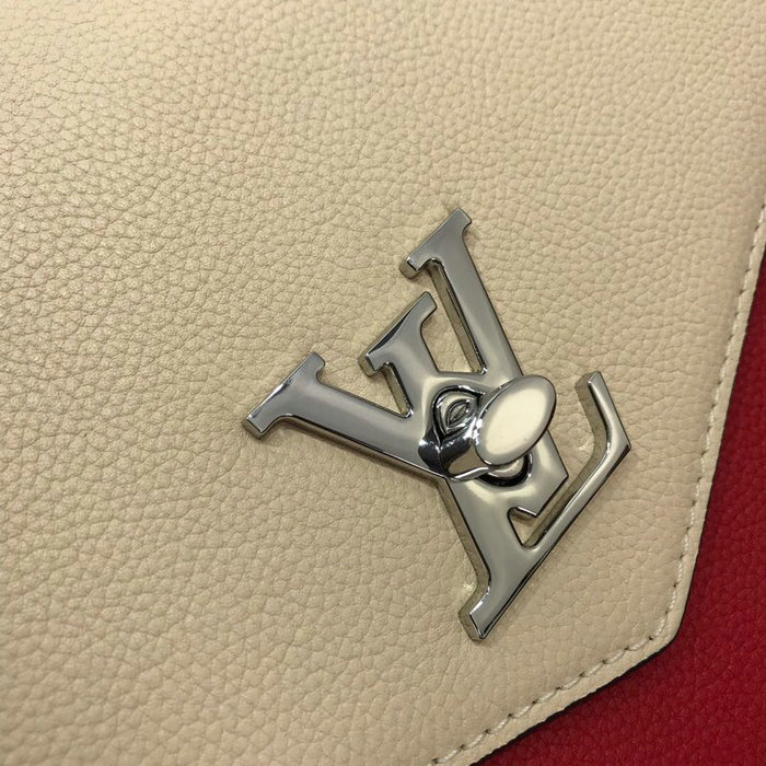 Louis Vuitton Soft Calfskin My Lockme Cream and Red M54878