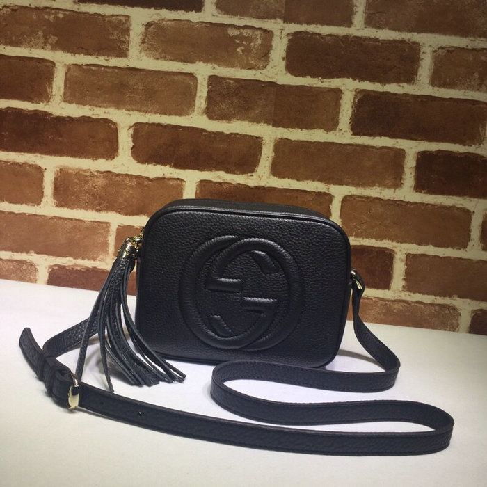 Gucci Soho Leather Disco Bag Black 308364