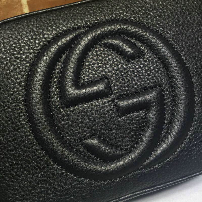 Gucci Soho Leather Disco Bag Black 308364