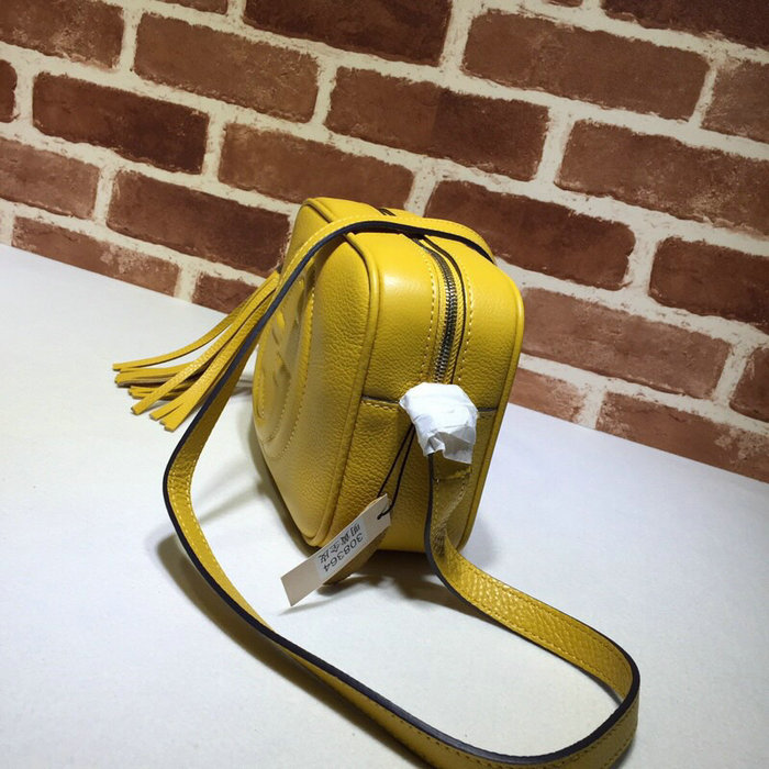 Gucci Soho Leather Disco Bag Yellow 308364