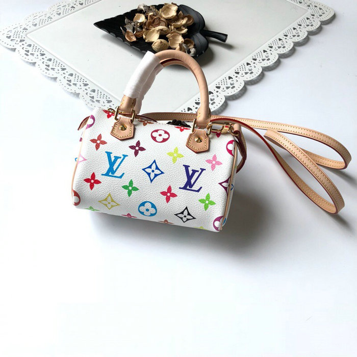 Louis Vuitton Monogram Multicolore Nano Speedy White M92645