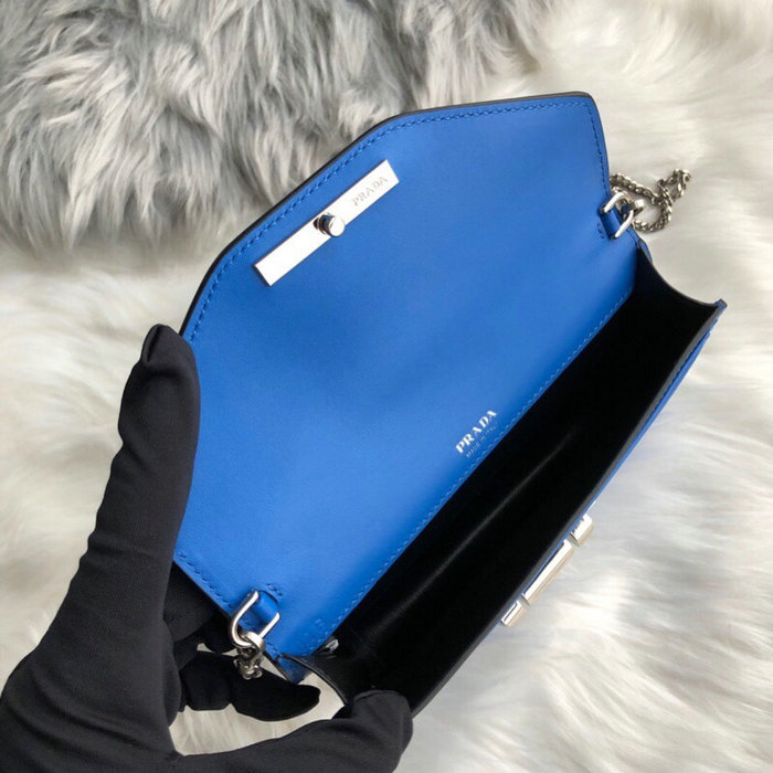 Prada Sybille Leather Mini Bag Blue 1DH011