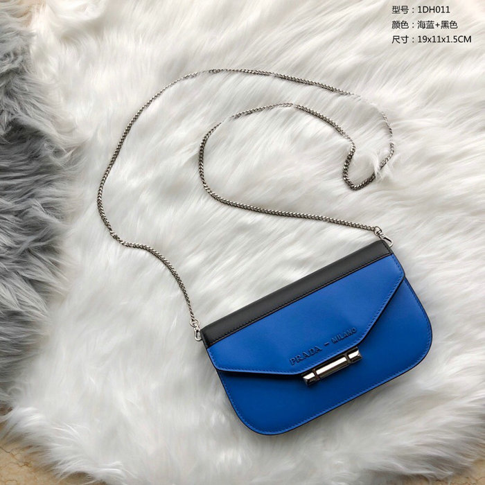 Prada Sybille Leather Mini Bag Blue 1DH011