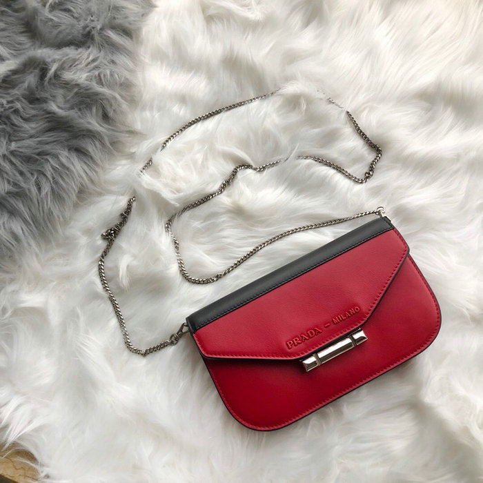 Prada Sybille Leather Mini Bag Red 1DH011